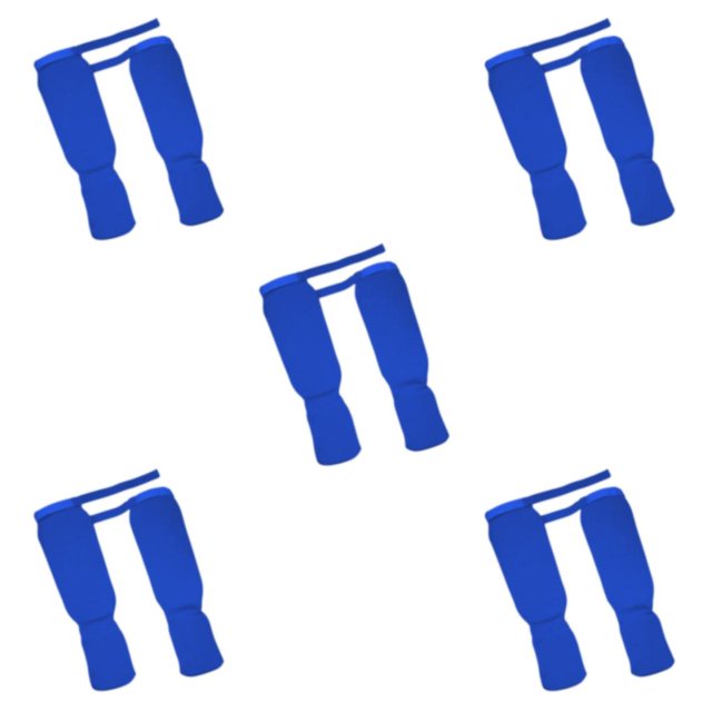 Youkk Durable Shin Instep Guards for MMA Supplies Enhanced Performance Blue S 5Set