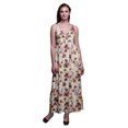 thumbnail image 1 of Bimba Robe Longue Maxi à Bretelles Spaghetti Ajustables à Imprimé Floral Tenue de Plage d'Été-Petit, 1 of 1