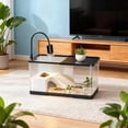 thumbnail image 2 of Yhmxh Turtle Tank Kit With Basking LED Heat Lamp Decorations Aquatic Terrestrial Habitat For Small Reptiles Organization and Storage Home Decor, 2 of 3
