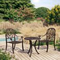 thumbnail image 1 of vidaXL Ensemble Bistro 3 Pcs Aluminium Coulé Bronze, 1 of 5