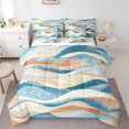 thumbnail image 1 of YST 7-Piece Geometric Wave Bedding Set, Black Polka Dots, King Size Comforter Set, Modern Abstract Art Bedding, 1 of 4