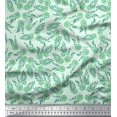thumbnail image 1 of Soimoi Polyester Crepe Fabric Leaves & Floral Block Print Fabric by The Yard 42 Inch Wide, 1 of 3