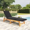 thumbnail image 1 of vidaXL Sun Lounger with Cushion Poly Rattan&Solid Wood Acacia, 1 of 1