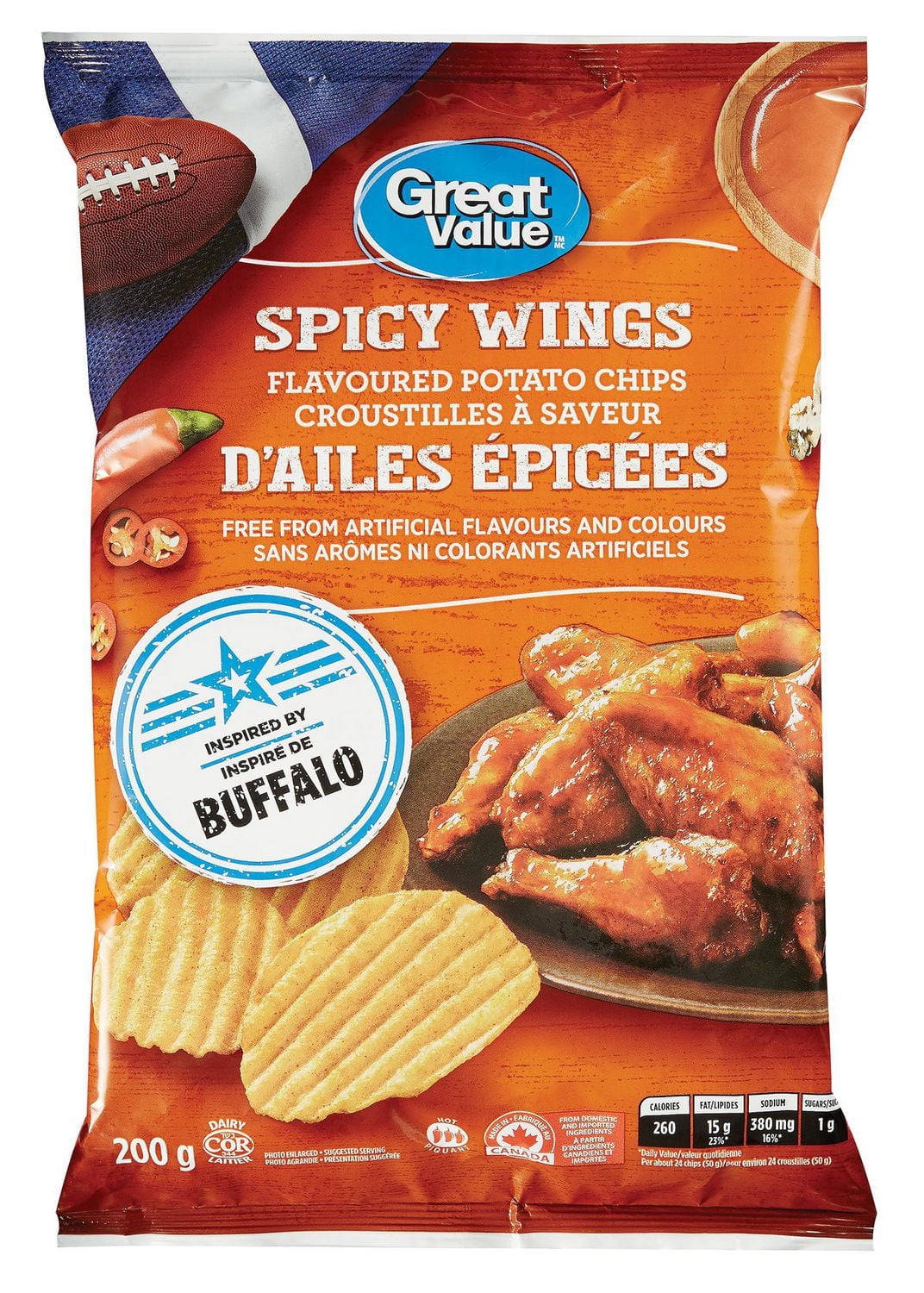 Great Value Spicy Wings Flavoured Potato Chips