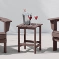thumbnail image 1 of WestinTrends Outdoor Side Table, All Weather Poly Lumber Adirondack Small Patio Table Square End Table for Pool Balcony Deck Porch Lawn Backyard, Dark Brown, 1 of 13