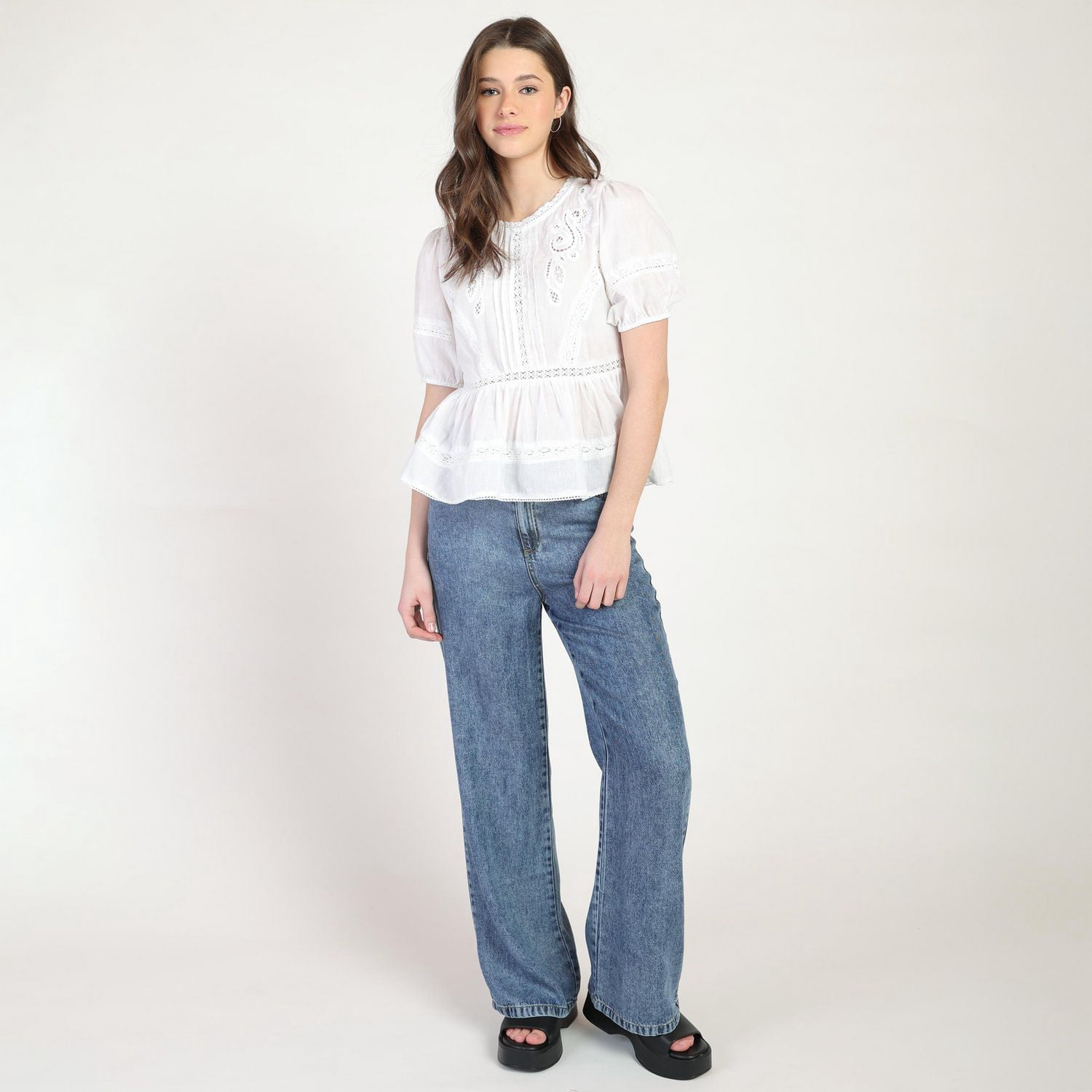 Bloom Girl, Short Sleeve A line Blouse, Sizes XS-XL