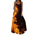 thumbnail image 1 of Innerwin Robe d'Été de Plage, Imprimé Floral, Robe Maxi pour Femmes, Vacances, Teinture sur Nœuds, Ligne A, Longue, Jaune, P, 1 of 2