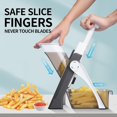 thumbnail image 3 of ONCE FOR ALL Mandoline Food Slicer, Stainless Steel Adjustable Vegetable Slicer Chopper, Multifunctional Onion Potato Garlic Cucumber Cutter for Kitchen, Gray, 3 of 9