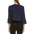 thumbnail image 4 of Karl Lagerfeld Paris Women's Cropped Bell Sleeve Jacket, Eclipse, Small, 4 of 4