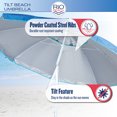 thumbnail image 3 of Rio Beach 7 x 7 ft Blue Umbrella with Integrated Sand Anchor, 3 of 7