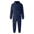 thumbnail image 4 of Combinaison pour Homme Décontractée à Manches Longues avec Fermeture Éclair, Pyjama à Capuche Confortable, Tenue de Nuit pour Chaleur et Style Hivernaux, 4 of 5