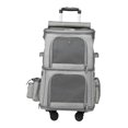 thumbnail image 1 of Double Transporteur pour Animaux Respirant Transporteur Roulant pour Chat Grand Portable pour, 1 of 8