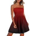 thumbnail image 1 of Birdeem Womens Summer Boho Style Gradient Dress Sleeveless One-Shoulder Dress, 1 of 1