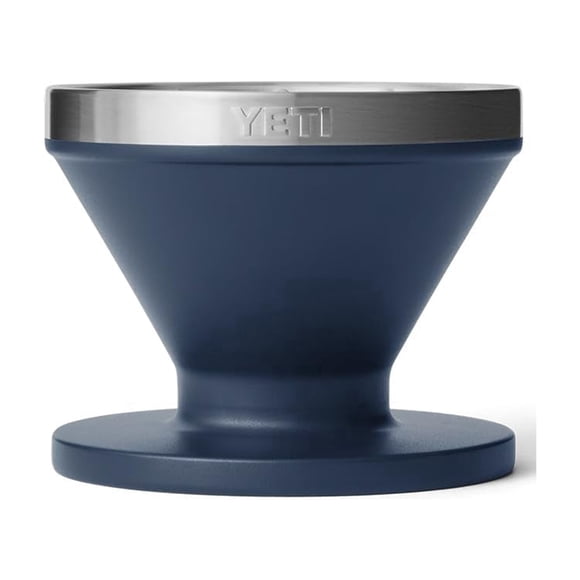 YETI Pour Over Coffee Maker Accessory Ramblers, Designed for Perfect Coffee Extraction Anywhere, Stainless Steel, fits any V60 Filter, Navy