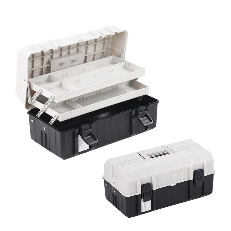Multi-function Three-layer Plastic Toolbox Folding Hardware Accessories Tool Box Organizer Parts Plastic Case Storage