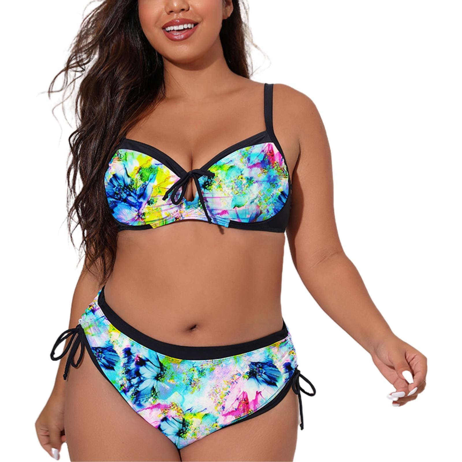 LUOGENLI Swimsuit for Women 2024 2026 Bikini Three Color Printed
