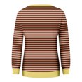 thumbnail image 5 of RXIRUCGD Chandails en Molleton Décontractés d'Hiver Sans Capuche à Manches Longues Col Rond Imprimé Ample pour Femmes, Café, Taille : 4TG, 5 of 5