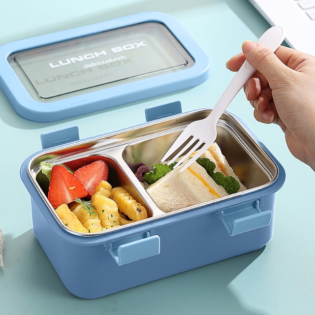 EGNMCR Lunch Box Compartment Lunch Box For Office Workers Temperature Lightweight Students With Rice Divider Stainless Steel Insulation Lunch Box Bento lunch boxes