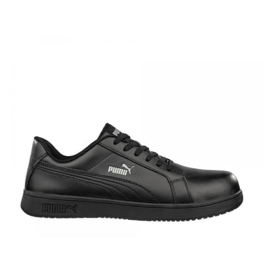 PUMA Safety Women's Iconic Low Composite Toe SD Work Shoes Smooth Black Leather - 640105