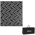 thumbnail image 1 of Outsunny Waterproof Outdoor Rug with Carry Bag, 8' x 10', Black, Grey Geometric, 1 of 10