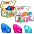 thumbnail image 1 of 24 Diving Gem Pool Toys Colorful Summer Swimming Gem Diving Toys With 2 Boxes Summer Underwater Swimming Toy Set For Parties Birthday Wedding Decoration Gem Small Swimming Pools for Kids with Shade, 1 of 2