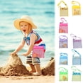 thumbnail image 3 of Sac de Plage en Filet pour Jouets de Plage, Sac Coquillage, Sac pour Coquillages, Sac en Filet pour Jouets de Sable, Sacs de Collecte de Coquillages, Fourre-Tout pour Accessoires de Plage, Sac de Rangement avec Sangles de Transport Ajustables pour Garçons et Filles, 3 of 5