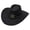 Black, variant on GPOECD Classic Western Cowboy Hat For Men And Women With Decorative Star Buckle Detail Wide Brim Design Black,One Size