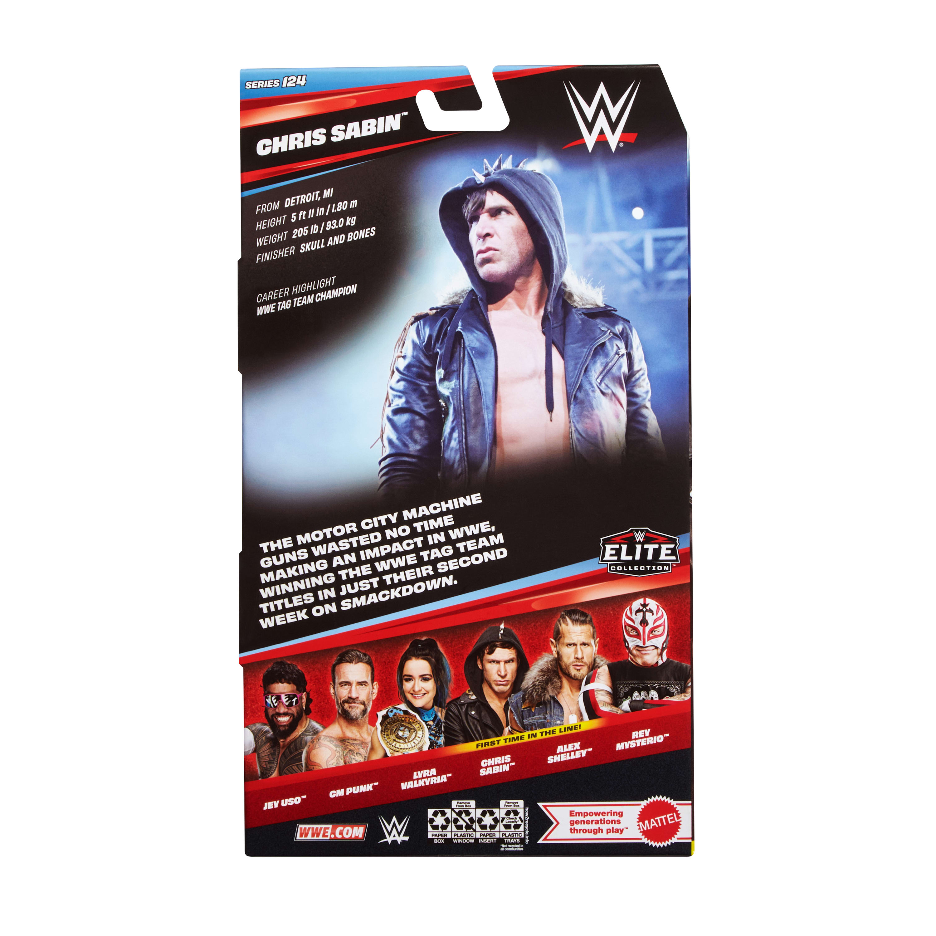WWE Figurine articulée Élite Chris Sabin Série 124