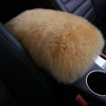 thumbnail image 1 of Universal Car Armrest Seat Cushion Auto Center Console Faux Leather Plush Mat Winter Warm Soft Pad, 1 of 7