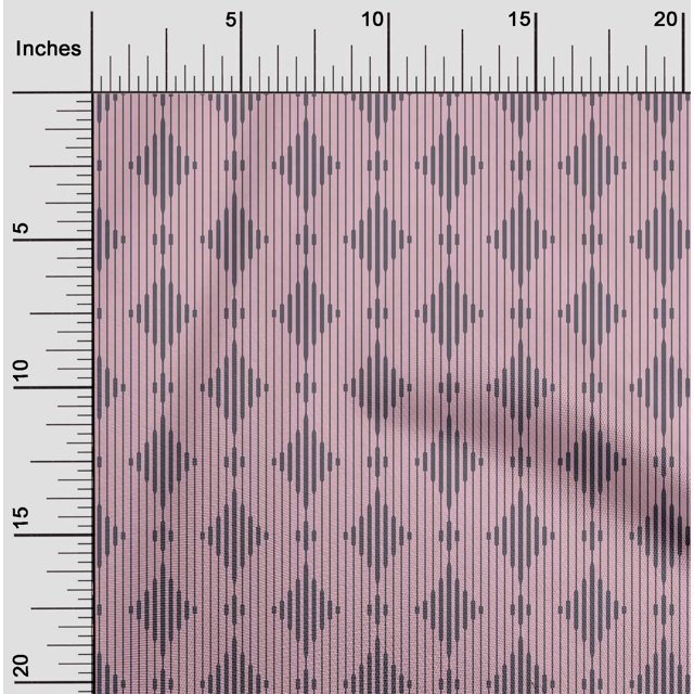 oneOone Silk Tabby Fabric Stripe & Diamond Geometric Print Sewing Fabric BTY 42 Inch Wide