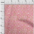 thumbnail image 1 of oneOone Viscose Chiffon Fabric Stripe & Square Geometric Â Printed Craft Fabric BTY 42 Inch Wide, 1 of 4