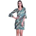 thumbnail image 1 of Moomaya Robe Courte Imprimée pour Femmes, Manches Évasées, Coupe Droite, Robes pour Femmes, Vêtements d'Été Décontractés, 1 of 6