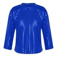 thumbnail image 1 of MIASHUI T-Shirt à Paillettes pour Garçons et Filles, Col Rond, Manches Longues, pour Carnaval, Bleu, 3-4 Ans, 1 of 6