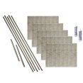thumbnail image 1 of Fasade Hammered Decorative Vinyl Backsplash Kit 15 sq ft Vintage Metal, 1 of 6
