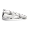 thumbnail image 3 of Sterling Silver Rhodium Plated Diamond Black Onyx Cross Men's Ring Size 11, 3 of 3