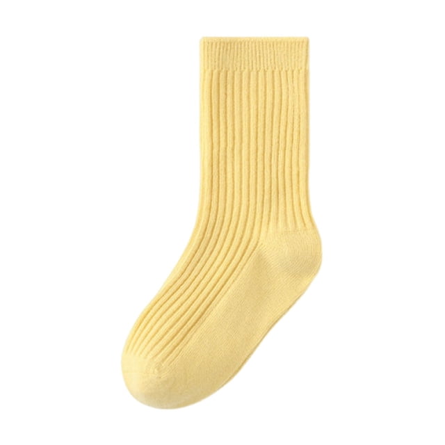 Soccer Grip Socks Children's Socks Boys Middle Tube Socks Solid Color Socks Pilates Socks Boy Yellow M