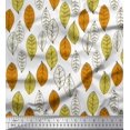 thumbnail image 1 of Soimoi Velvet Fabric Leaves Block Print Fabric by The Yard 58 Inch Wide, 1 of 1