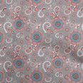 thumbnail image 1 of oneOone Velvet Gray Fabric Asian Paisley Sewing Craft Projects Fabric Prints By Yard 58 Inch Wide, 1 of 4