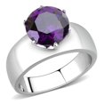 thumbnail image 1 of Bague pour Femme en Acier Inoxydable Hautement Poli avec Zircone Cubique de Qualité AAA en K2 - Taille 8, 1 of 1