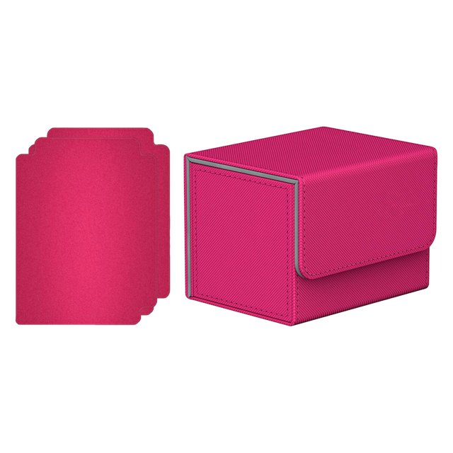 Card Deck Box with Closure Collectible Cards Container Card Holder Pink