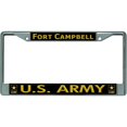 thumbnail image 1 of U.S. Army Fort Campbell Chromé Cadre de Plaque License, 1 of 1