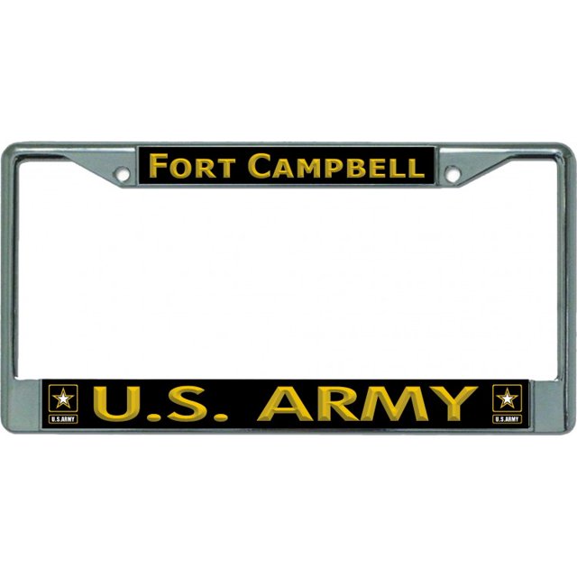 U.S. Army Fort Campbell Chromé Cadre de Plaque License