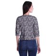 thumbnail image 3 of Moomaya Printed Keyhole Neck Ring Top Casual 3/4th Sleeve Tees Tank Tunic Top, 3 of 5
