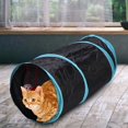 thumbnail image 3 of Collapsible Polyester Pet Cat Tunnel Tubes Toy with Crinkle Crackle Paper Peephole Rattle Ball Play Happy, 3 of 9