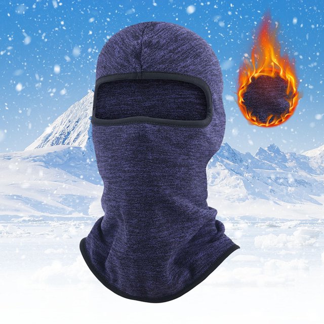 Winter Fleece Balaclava Face Mask, Thickened Warm Windproof Ski Mask for Cold Weather, Breathable Motorcycle Riding Cover for Snowboarding, Cycling and Outdoor Winter Sports