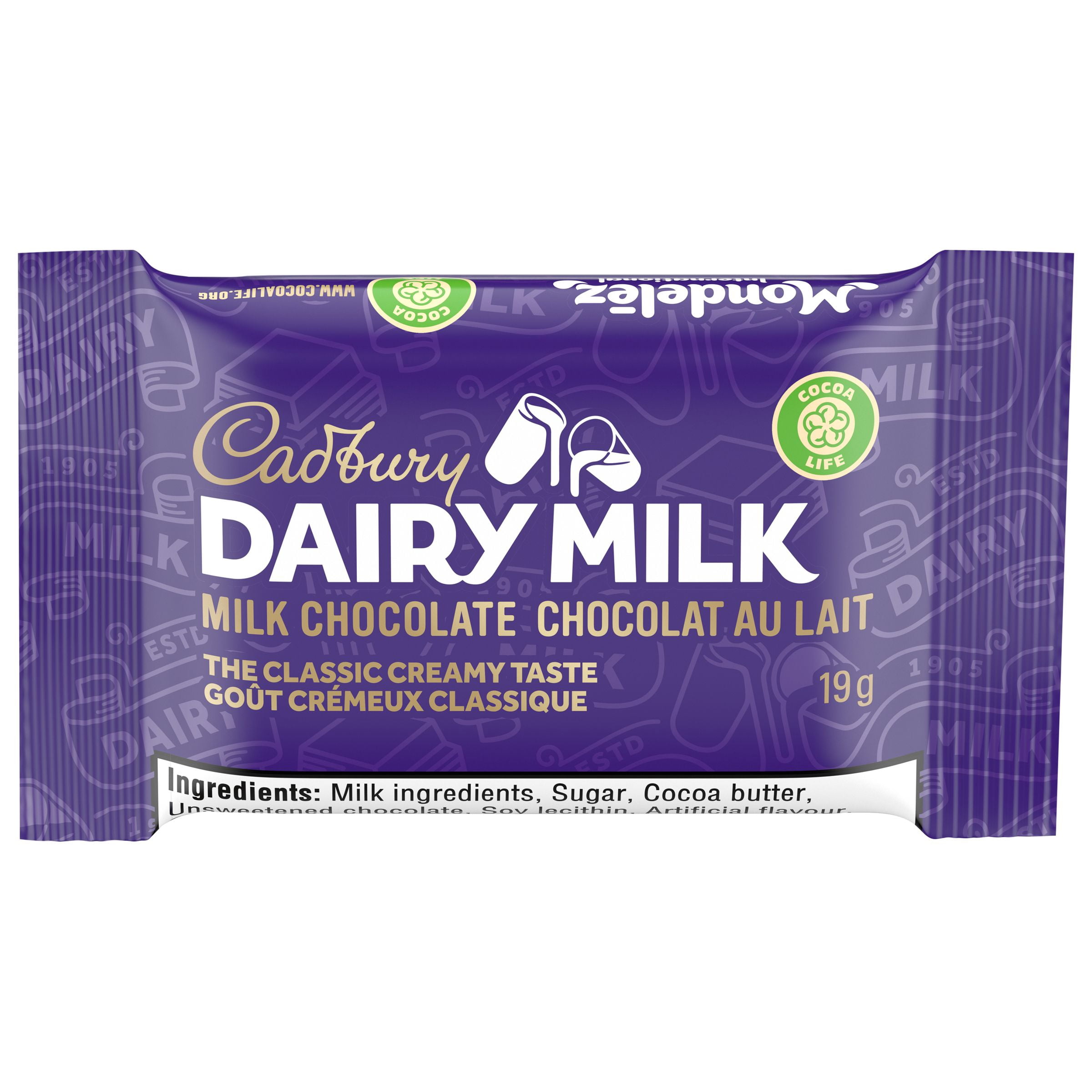 CADBURY DAIRY MILK, Milk Chocolate Bars, Bag of 8 Mini Chocolate Bars, CADBURY Milk Chocolate Mini Bars