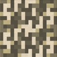 thumbnail image 1 of Ahgly Company Tapis d'Intérieur Lavable en Machine Carré Transitionnel Marron Café, 6 Pieds Carré, 1 of 7