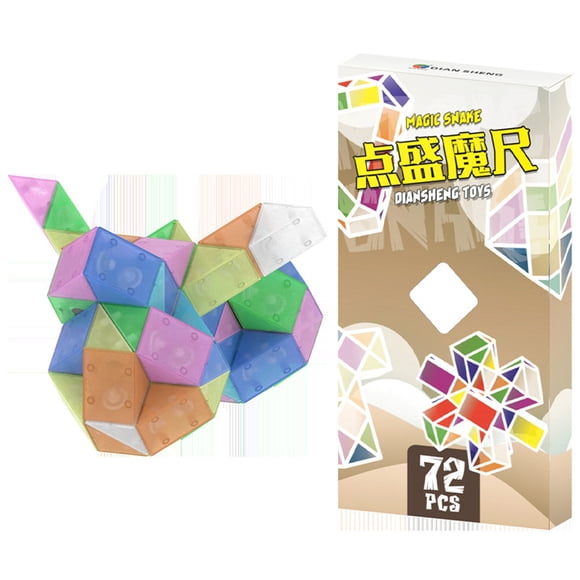 OUTOP Diansheng Magic Snake Cube 24/36/48/60/72 Sections Twist Puzzle Speed Cube Educational Toys For Children Gifts