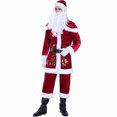 thumbnail image 1 of Adult Christmas Costume Santa Claus Suit Xmas Holiday Cosplay, 1 of 5