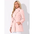thumbnail image 2 of INSPIRE CHIC Manteau Trench Long Classique d'Hiver pour Femme à Col Montant avec Ceinture à Nouer, 2 of 7